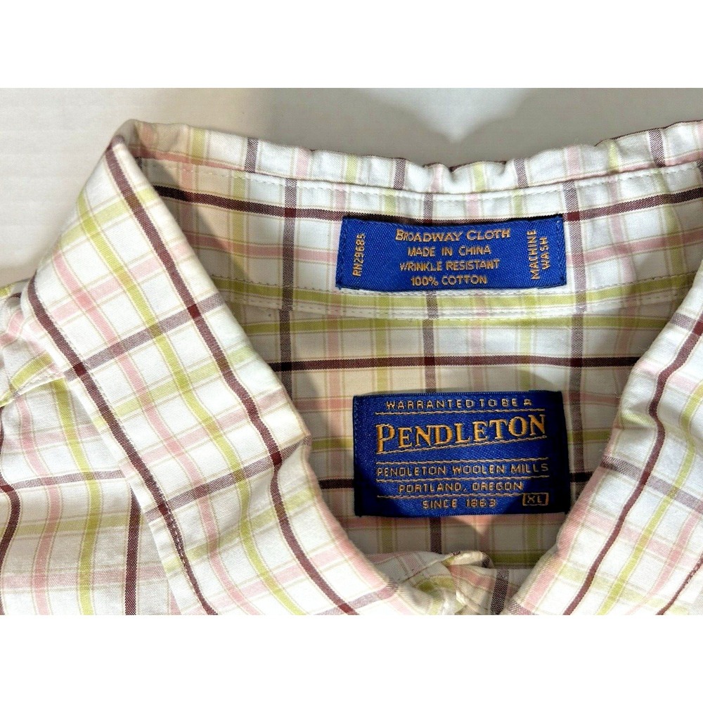 Men's Pendleton‎ Long Sleeve Button Up Shirt Vintage Size XL Plaid - Picture 3 of 4